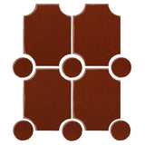 Clay Arabesque Alcazaba Tile 7" x 9" - Avente Tile