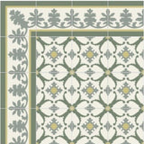 Mission Alegre Verde Border 8"x8" Encaustic Cement Tile - Avente Tile