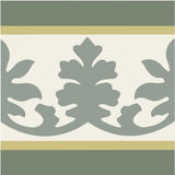 Mission Alegre Verde Border 8"x8" Encaustic Cement Tile - Avente Tile