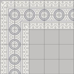 Mission Amalia B Border 8"x8" Encaustic Cement Tile - Avente Tile