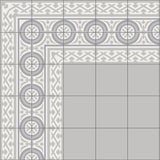 Mission Amalia B Border 8"x8" Encaustic Cement Tile - Avente Tile