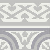 Mission Amalia B Border 8"x8" Encaustic Cement Tile - Avente Tile