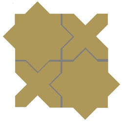 Mission Arabesque Aragon Amarillo Dorado Cement Tile - Avente Tile