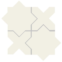 Mission Arabesque Aragon Blanc Cement Tile - Avente Tile