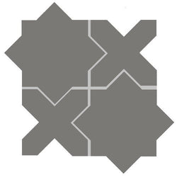 Mission Arabesque Aragon Charcoal Cement Tile - Avente Tile