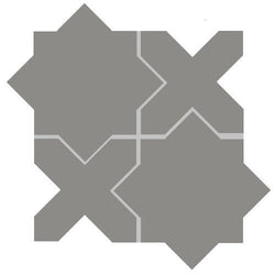 Mission Arabesque Aragon Natural Gray Cement Tile - Avente Tile