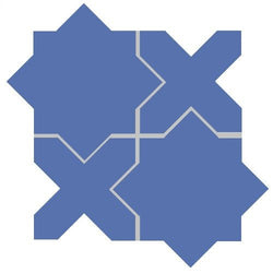 Mission Arabesque Azul Rey Cement Tile - Avente Tile