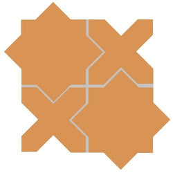 Mission Arabesque Caramel Cement Tile - Avente Tile