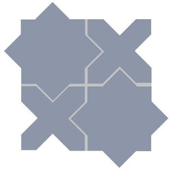 Mission Arabesque French Blue Cement Tile - Avente Tile