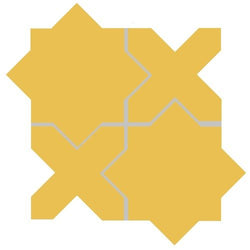 Mission Arabesque Gold Cement Tile - Avente Tile