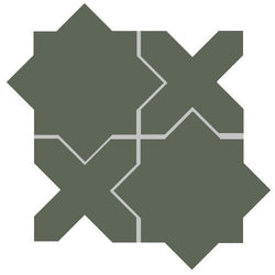 Mission Arabesque Green Asia Cement Tile - Avente Tile