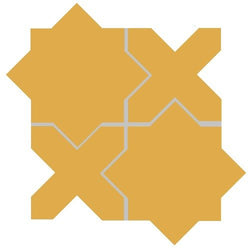Mission Arabesque Jaune Fonce Cement Tile - Avente Tile
