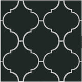 Mission Arabesque Malaga Black 8"x8" Cement Tile - Avente Tile