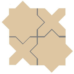 Mission Arabesque Naranja Cement Tile - Avente Tile