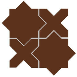Mission Arabesque Red Brick Cement Tile - Avente Tile