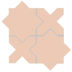Mission Arabesque Salmon Cement Tile - Avente Tile