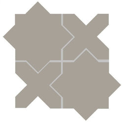 Mission Arabesque Taupe Cement Tile - Avente Tile