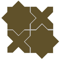 Mission Arabesque Verde Militar Cement Tile - Avente Tile