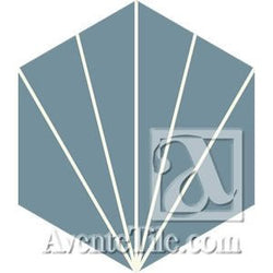 Mission Bakery Blue & Blanc 8" Hexagon Cement Tile - Avente Tile