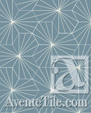 Mission Bakery Blue & Blanc 8" Hexagon Cement Tile - Avente Tile