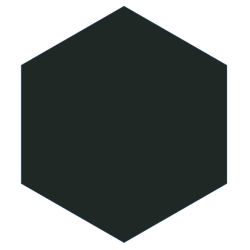 Mission Black 8" Hexagon Encaustic Cement Tile - Avente Tile