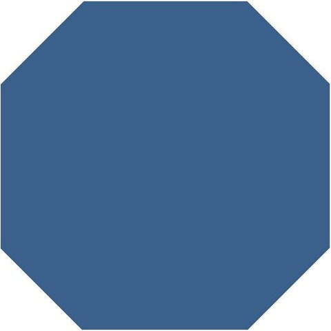 Mission Blue Fonce Octagon Encaustic Cement Tile 8"x8" - Avente Tile