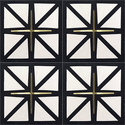 Mission Brass Cross Cement Tile 8"x8" - Avente Tile