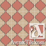Mission Colonial Relief Encaustic Cement Tile 12"x12" Classic Colorway - Avente Tile