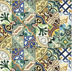 Mission Colorful Patchwork Encaustic Cement Tile 8"x8" - Avente Tile
