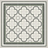 Mission Franjas Border Green and Gray 8"x8" Cement Tile - Avente Tile