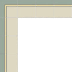 Mission Franjas Border III Encaustic Cement Tile 8"x8" Soft Sage II Colorway - Avente Tile