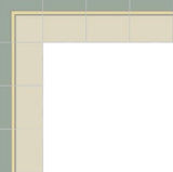 Mission Franjas Border III Encaustic Cement Tile 8"x8" Soft Sage II Colorway - Avente Tile