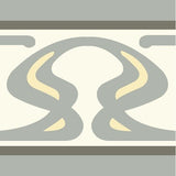Mission Ghent Border Encaustic Cement Tile 8"x8" in Soft Sage - Avente Tile