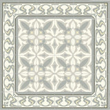 Mission Ghent Border Encaustic Cement Tile 8"x8" in Soft Sage - Avente Tile