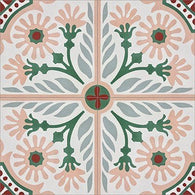 Mission Giverny Original 8"x8" Encaustic Cement Tile - Avente Tile