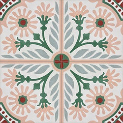 Mission Giverny Original 8"x8" Encaustic Cement Tile - Avente Tile