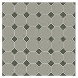 Mission Gray Octagon Encaustic Cement Tile 8"x8" - Avente Tile