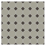 Mission Gris Mexico Octagon Encaustic Cement Tile 8"x8" - Avente Tile