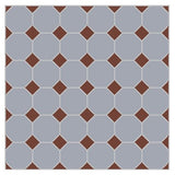 Mission Heather Octagon Encaustic Cement Tile 8"x8" - Avente Tile