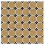 Mission Mocha Octagon Encaustic Cement Tile 8"x8" - Avente Tile