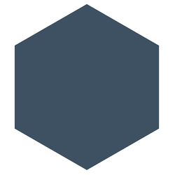 Mission Navy 8" Hexagon Encaustic Cement Tile - Avente Tile