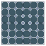 Mission Navy Octagon Encaustic Cement Tile 8"x8" - Avente Tile