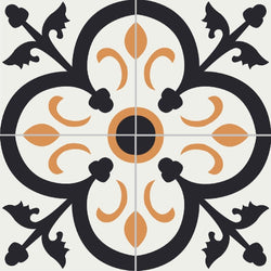 Mission Orleans Caramel 8"x8" Encaustic Cement Tile - Avente Tile