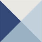 Mission Partial Field in Blue 8"x8" Encaustic Cement Tile - Avente Tile