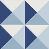 Mission Partial Field in Blue 8"x8" Encaustic Cement Tile - Avente Tile