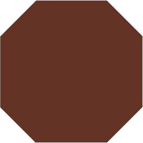 Mission Red Brick Octagon Encaustic Cement Tile 8"x8" - Avente Tile