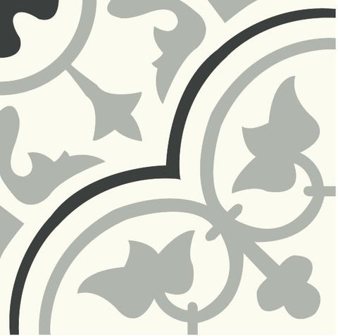 Mission Roseton Clermont Colorway 8"x8" Encaustic Cement Tile - Avente Tile