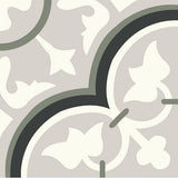 Mission Roseton Green and Gray 8"x8" Encaustic Cement Tile - Avente Tile