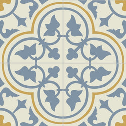 Mission Roseton Savoy Colorway 8"x8" Encaustic Cement Tile - Avente Tile