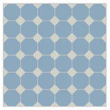 Mission Sky Blue Octagon Encaustic Cement Tile 8"x8" - Avente Tile
